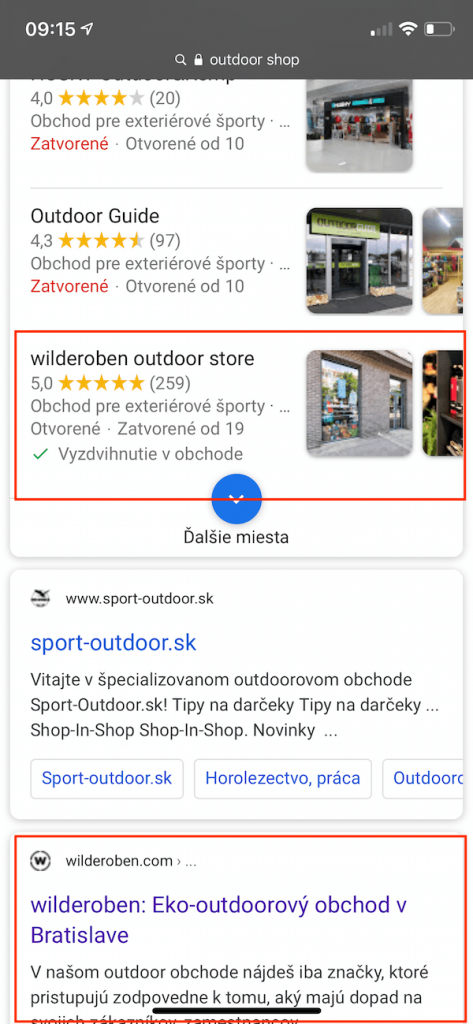 zavislost pozicie a google profilu